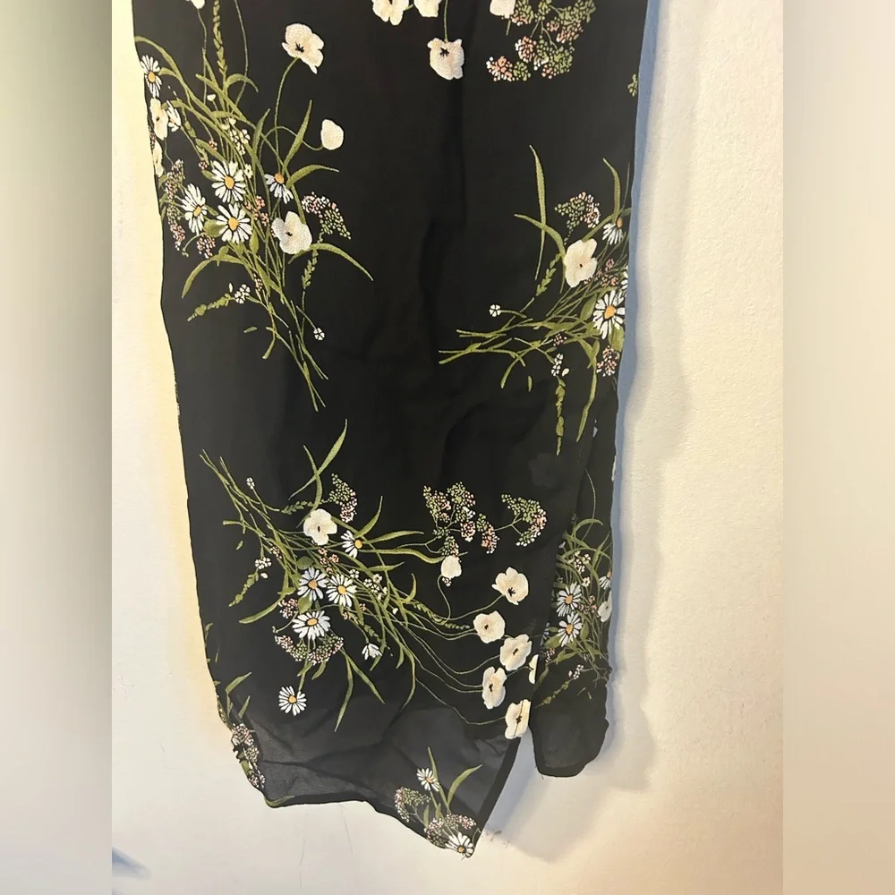 Reformation Kourtney Black Floral Dress - Picture 8 of 10